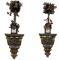 (2) Gold Painted Wall Brackets and (2) A