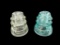 (2) Vintage Glass Telephone Pole