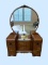 Art Deco Waterfall Vanity with Mirror, (2) Center