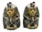 (2) Verdi Gold Figurines of King Tut—8 1/2” High