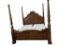 King-Size 4-Poster Bed with Adjustable Mattress,