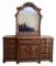 Dresser with Mirror--(1) Drawer over (2) Doors