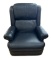 La Z Boy Blue Leather Recliner