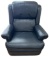 La Z Boy Blue Leather Recliner