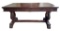 Lyre Base 3- Drawer Desk with Leather Inset Top--