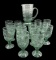 Libbey “Orchard Fruit” Sage Green Glassware: 9”