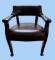 Leather Desk Chair on Casters