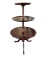 Vintage Mahogany 3-Tier Pie Crust Dumb Waiter/