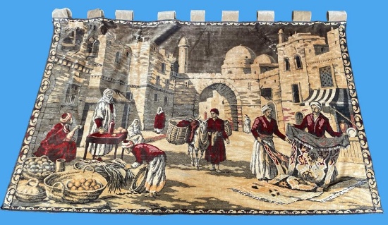 Tapestry Wall Hanging With Moorish Theme—72"" X