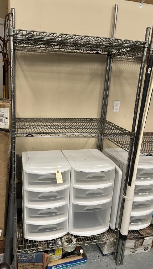 Metal Shelving Unit—35" x 23.5", 74.25" Tall;