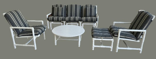 Outdoor Furniture:  Glider Sofa, (2) Chairs,