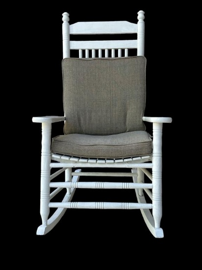 Painted Rocking Chair With Cushions