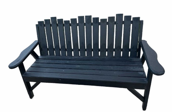 Large Wooden Outdoor Bench--Very Heavy--68" Long