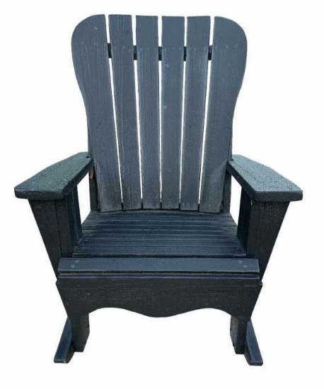 Large Wooden Outdoor Rocking Chair--Very Heavy