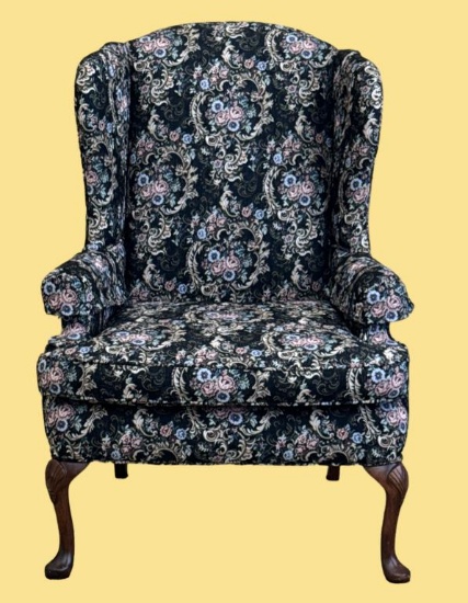 Queen Anne Style Wing Chair