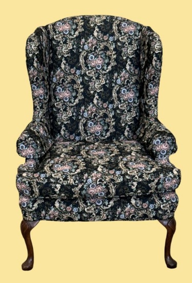Queen Anne Style Wing Chair