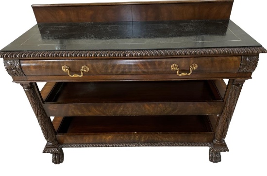 Maitland Smith Marble Top 3-Drawer Stand--55 1/2"