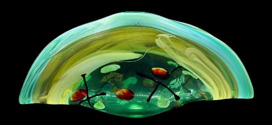 Viz Art Glass Hand Blown Table Top Center Piece