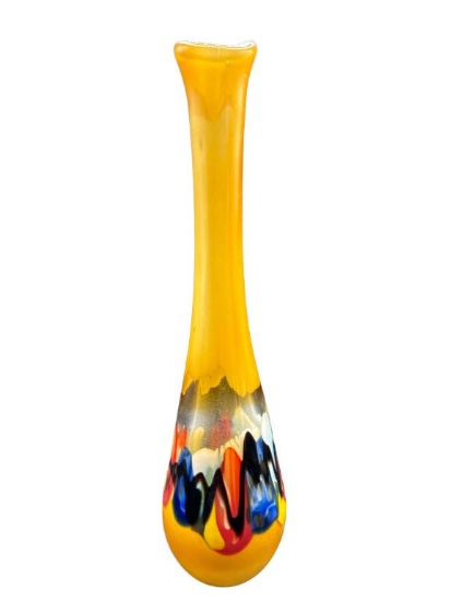 Viz Art Glass Hand Blown Vase--14 7/8 High