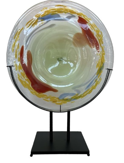 Viz Art Glass Hand Blown 22" Center Piece