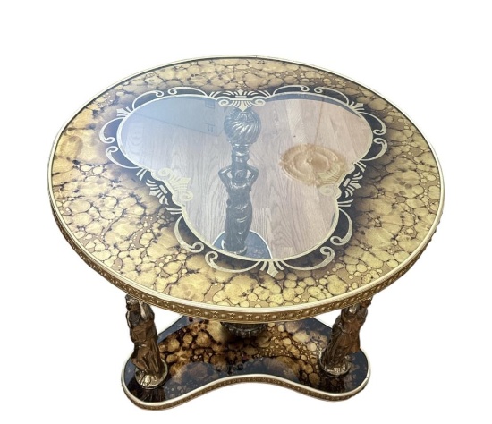 Vintage Round End Table--27 3/4" Diameter, 24"