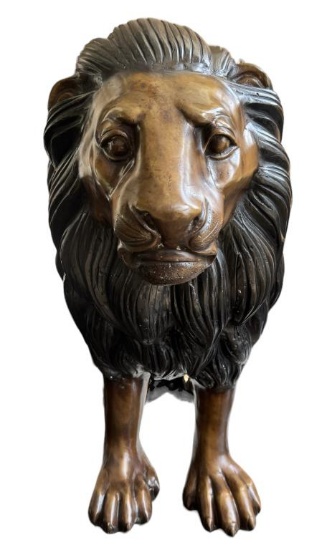 Bronze Lion Figure -  31 1/4" x 13", 31" H