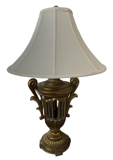 Gold Table Lamp—31 1/2” High to Top of Finial
