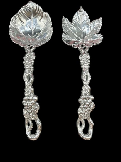 Arthur Court 2- Piece Grape Serving Spoon and