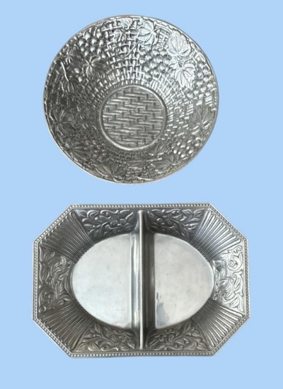 (2) Lenox Aluminum Serving Pieces:  Round 12