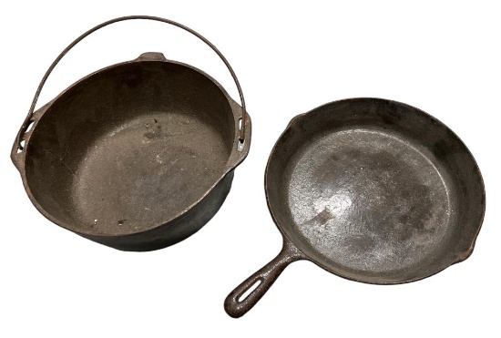 Cast Iron Hanging Pot and Skillet