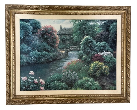 Signed Oil Painting in Gold Frame—Signed “Henry