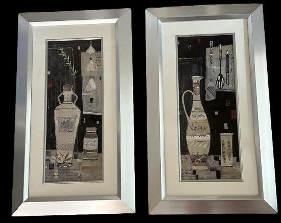 Framed and Matted Kitchen Prints—16” x 28”