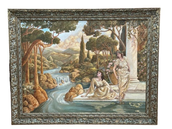 Signed and Framed Canvas Painting - 46 3/4” x 37”