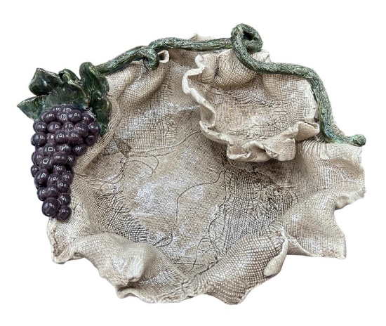 Hand Made Clay Art Chip and Dip by Sara A. Barnhill