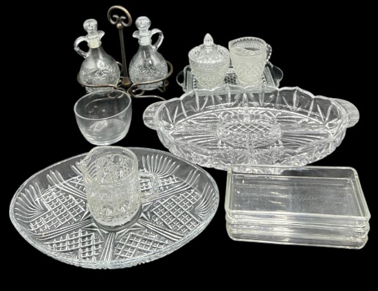 Assorted Crystal and Glassware Items:  Vintage