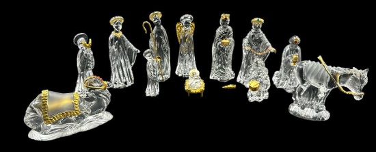 Gorham Crystal Nativity Set—12 Pieces