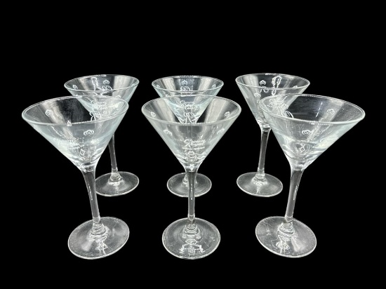 Set of (6) Crown Royal Special Reserve Etched Mara