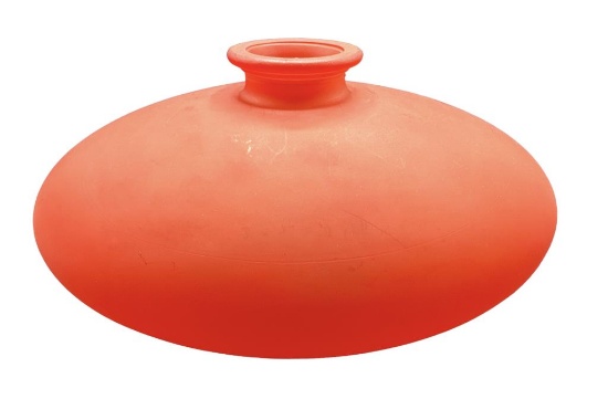 Red Glass Vase--Made in Spain
