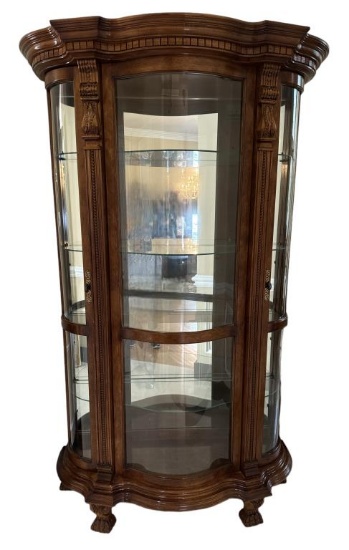 Bowery Hill Curved End Curio Cabinet--43" x 20",