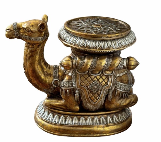 Moroccan Inspired Figural Camel Stand--Top Lifts