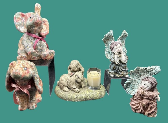 Assorted Decorative Items: (2) Decoupage