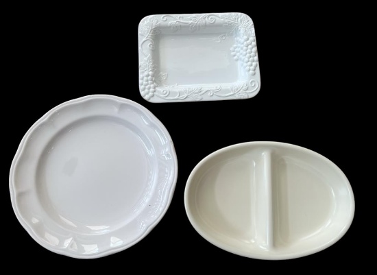 Assorted Serving Pieces: 10” x 8” Tray,