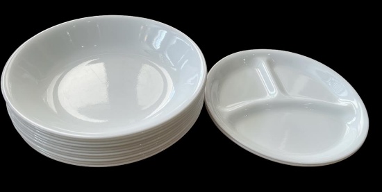Assorted Corelle Dishes: (2) 8 1/2” Snack