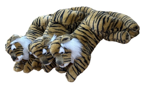 (3) Stuffed Tigers by Fiesta Concession Corp. -