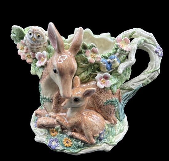 Vintage Fitz and Floyd Woodland Spring Deer and
