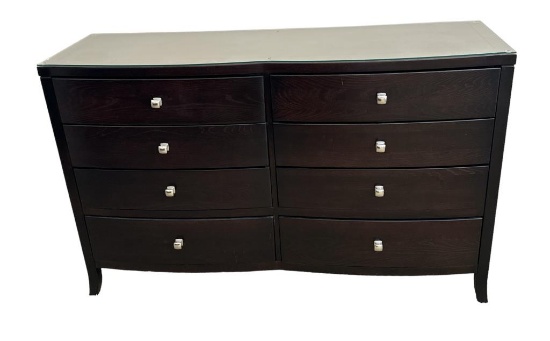 8-Drawer Dresser with Protective Glass Cover