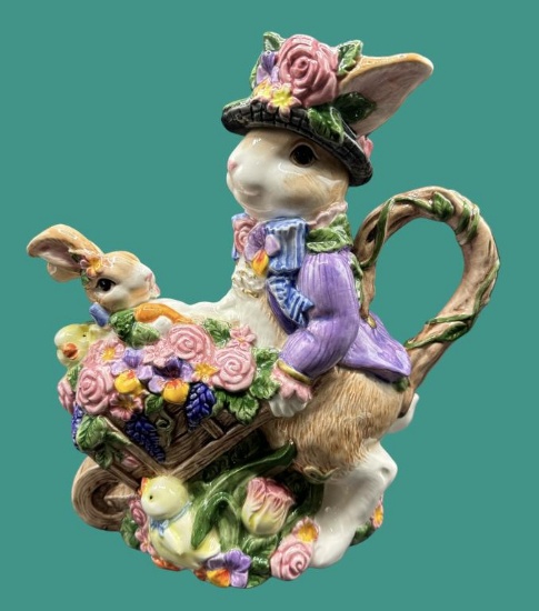 Fitz and Floyd Mayfair Bunny Teapot