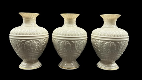 (3) Lenox Athenian Vases--8 1/4" High