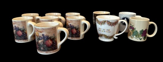 Set of (7) Coffee Mugs and (4) Odd Coffee Mugs