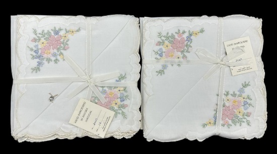 (12) New Hand Embroidered Napkins (Portugal)